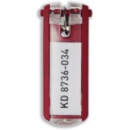Llavero Durable Key Clip Rojo 68 mm x 25 mm 6 piezas