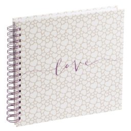 Álbum de fotos Hama Romance espiral 28x24 cm 40 páginas blancas beige