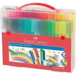 Rotulador Connector Maletín 92 piezas Faber-Castell Juego Regalo