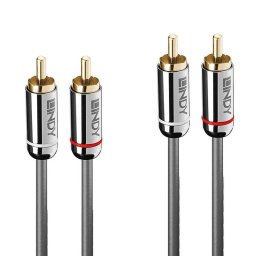 Cable de Audio Lindy 2 m RCA Macho a RCA Macho Antracita