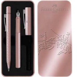 Juego de bolígrafos Faber-Castell Grip 2011 Oro rosa 2 piezas