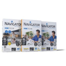 Papel A4 Navigator Home Pack Universal 90 g/m² 250 hojas Blanco Pack 3 unidades