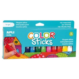 Témperas Sólidas Color Sticks APLI Kids 14228 Pack 12 Unidades 10 g