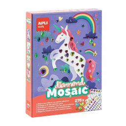 Juego de Mosaico con Diamantes APLI Kids 17927 Multicolor 4 Láminas 276 Diamantes