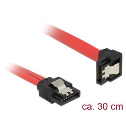 Cable SATA Delock 0,3 m Macho/Macho Negro/Rojo 6 Gb/s