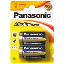 Pila Panasonic Alcalina LR14 C 1,5 V 2 piezas Azul Oro