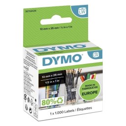 Etiquetas DYMO LabelWriter multiusos 13 x 25 mm rollo 1000 etiquetas autoadhesivas