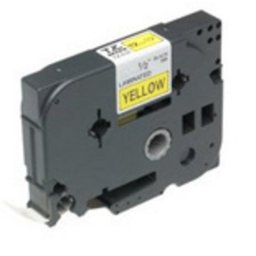 Cinta para impresora de etiquetas Brother Gloss Laminated 36mm Black/Yellow TZ 8m