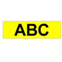 Cinta para impresora de etiquetas Brother Strong Adhesive Gloss Laminated 9mm Black/Yellow TZ