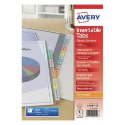 Papel para impresora A4 Avery 05611501 6 hojas colores surtidos