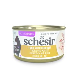 Schesir Complements en caldo 24 x 70 g - Pack ahorro - Atún con pollo