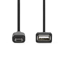 Cable USB Nedis CCGB60515BK02 Mini-USB B a USB A OTG 0,2 m Negro