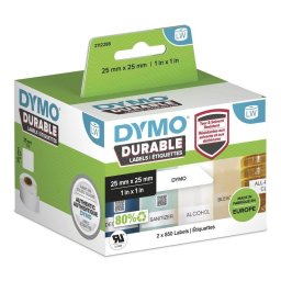 Etiquetas autoadhesivas duraderas DYMO LW 25x25 mm 1700 unidades blancas