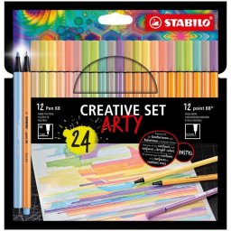 Rotuladores STABILO Creative Set ARTY de punta fina 24 piezas multicolor