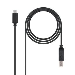Cable USB 2.0 Nanocable USB-C a USB-B 1m Negro