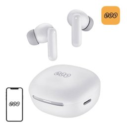 Auriculares QCY MeloBuds HT16 inalámbricos Bluetooth con Cancelación de Ruido ANC y resistencia IPX4 blancos