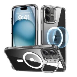 Funda para móvil ESR Classic Hybrid HaloLock Transparente con soporte para iPhone 16 Plus