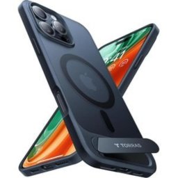 Funda para móvil Torras Pstand Serie Soporte Magnético Protección Negra para iPhone 16 Pro