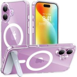 Funda para móvil Torras Pstand Series Transparente con soporte magnético para iPhone 16