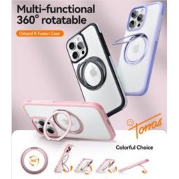 Funda para móvil Torras Ostand R Fusion Carcasa protectora magnética negra para iPhone 16 Pro Max