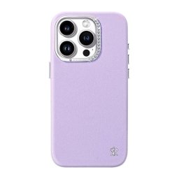 Funda para móvil Joyroom PN-15F2 Starry Case resistente con cristales púrpura para iPhone 15 Pro