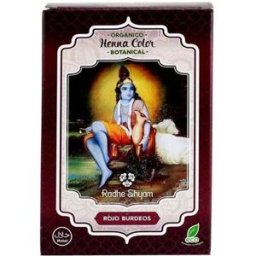 Radhe Shyam Henna Color Botanical Tinte en Polvo Rojo Burdeos 100 gr