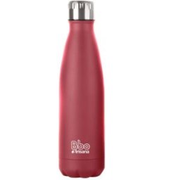 Irisana Botella Bbo Termo Acero Inoxidable y Funda 350 ml Roja