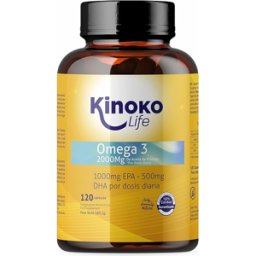 Kinoko Life Omega 3 2000 mg Epa 1000 mg/DHA 500 mg Fish Oil 120