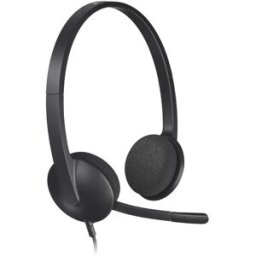 Auriculares Logitech H340 con Micrófono, Negro