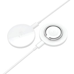 Contact Base de Carga Inalámbrica para Anillo de Carga Rápida 15W Cable USB/USB-C Blanco