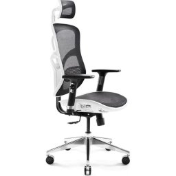 Silla de oficina ergonómica Diablo Chairs V-Basic Biało-czarne
