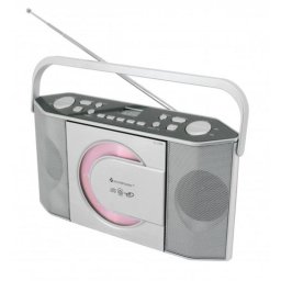 Sistema Estéreo Portátil Soundmaster RCD1755SI Plata con CD y Radio UKW