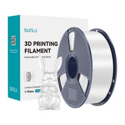 Filamento PLA+ Silk Sunlu PLA+ Silk Blanco 1,75 mm Brillante Fácil Impresión