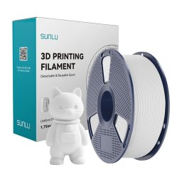 Filamento PLA Matte Sunlu PLA M W Blanco 1,75 mm Alta Precisión y Acabado Mate