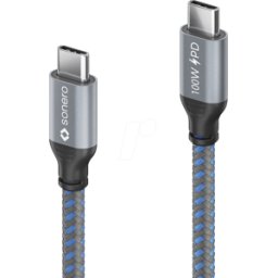 SONERO SON SPC-U310-010 - Sync & charging cable, USB-C, 100 W, textile, 1.0 m