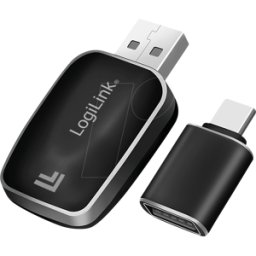 LOGILINK KFZ BT0076 - Coche - CarPlay y Android Auto, BT 5.0, USB-A y USB-C
