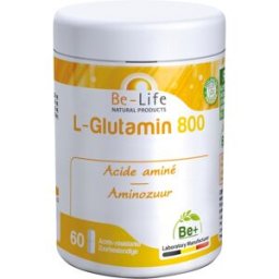 Be-Life L-Glutamine 800 mg. Aminoácido 60 Cápsulas