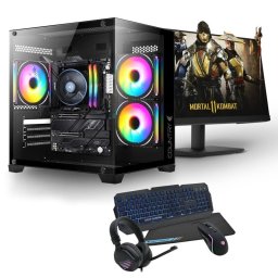 PC Racing AMD Ryzen 7 8700G/32GB/1TB + 1TB SSD/RTX 3060 + Monitor 24" FullHD + Combo Gaming