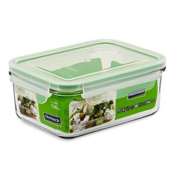 Glasslock Classic - Recipiente Hermético Rectangular De 1.1l En Vidrio Templado