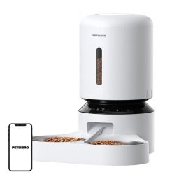 Dispensador de comida para mascotas Petlibro Granary PLAF103 5L WiFi Doble Plato Blanco