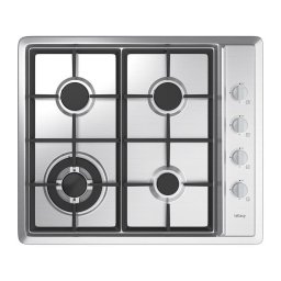 Placa de cocina IsEasy MGBS-604D 4 hornillos gas 7.8 kW acero inoxidable