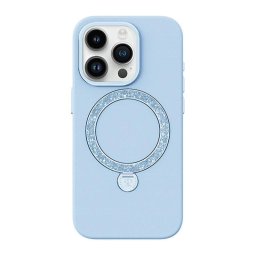 Funda para móvil Joyroom PN-14L4 Dancing Circle silicona azul con cristales para iPhone 14 Pro Max