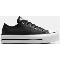 Converse Zapatillas casual de mujer Chuck Taylor All Star Lift Clean Platform Baja Piel . (39,5) Negro
