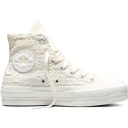 Converse Zapatillas casual de mujer Chuck Taylor All Star Lift Crochet . (35) Blanco