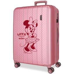 Disney Juego de maletas (cabina expandible y mediana expandible) minnie line con capacidad de 109l. Rosa