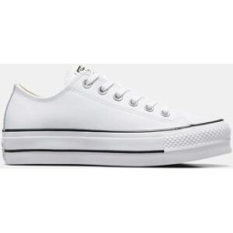 Converse Zapatillas casual de mujer Chuck Taylor All Star Lift Clean Platform Baja Piel . (40) Blanco