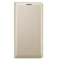 Samsung Flip Wallet Dorada para Galaxy J3