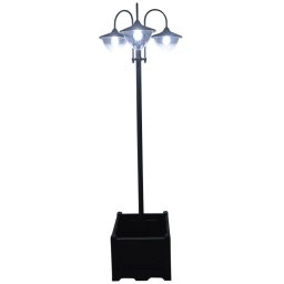 Outsunny Farol Solar De Jardín 189 Cm Con 18 Luces Led Blanca Fría 6000k Ip44