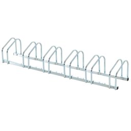Homcom Aparcamiento Para 6 Bicicletas Soporte De Acero 179x33x27 Cm Plata