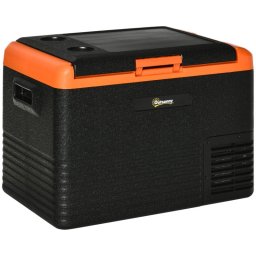 Outsunny Nevera Portátil Eléctrica 40L 12v/24v 58,7x36,5x43,8 Cm Negro